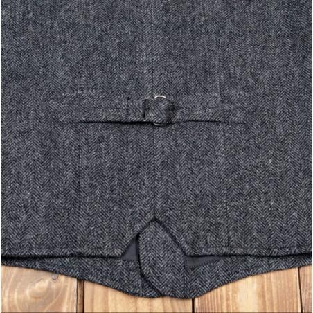 Grijs visgraat wollen gilet - 1905 Hauler Vest Dundee grey Pike Brothers